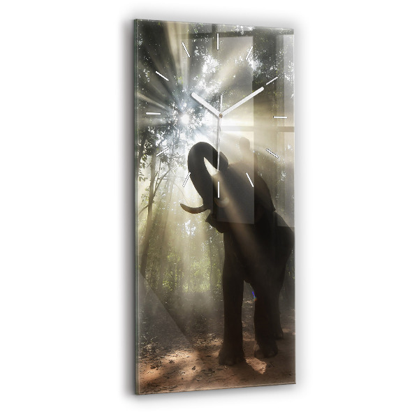 Orologio verticale Elefante nella giungla