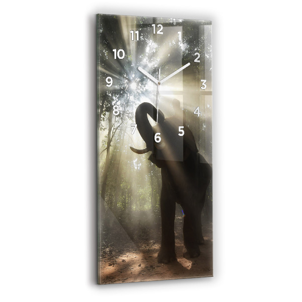 Orologio verticale Elefante nella giungla