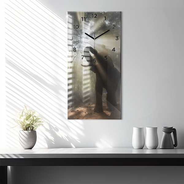 Orologio verticale Elefante nella giungla