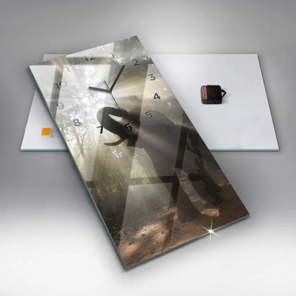 Orologio verticale Elefante nella giungla