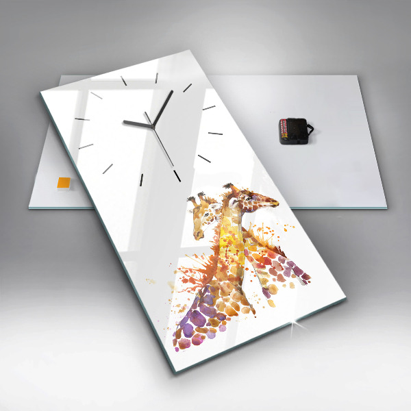 Orologio verticale Giraffa - acquerello
