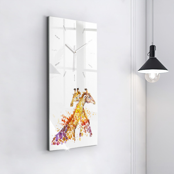 Orologio verticale Giraffa - acquerello