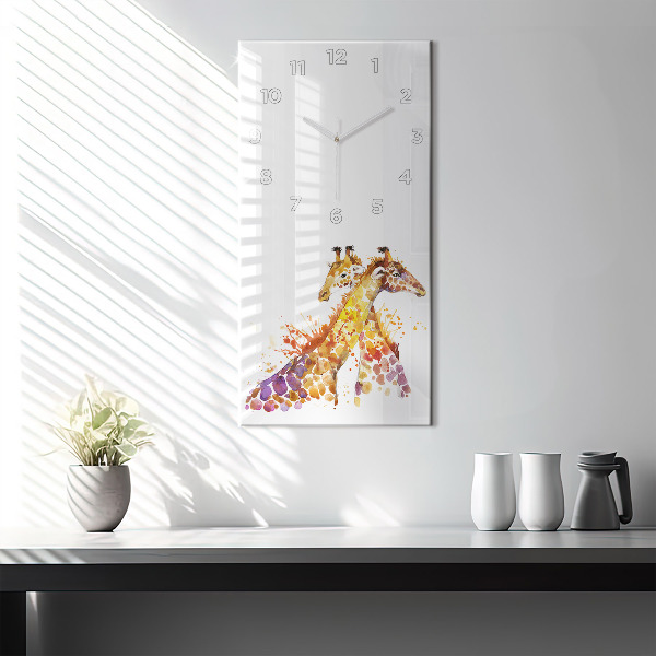 Orologio verticale Giraffa - acquerello