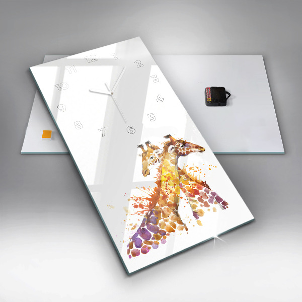 Orologio verticale Giraffa - acquerello