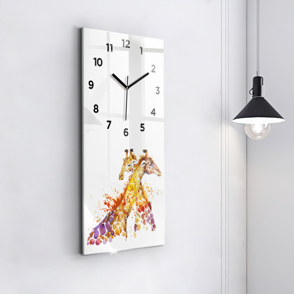 Orologio verticale Giraffa - acquerello