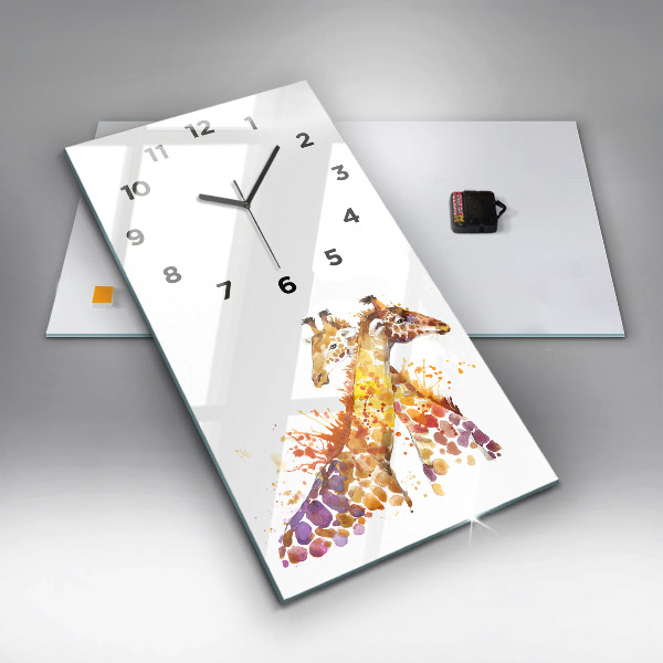 Orologio verticale Giraffa - acquerello
