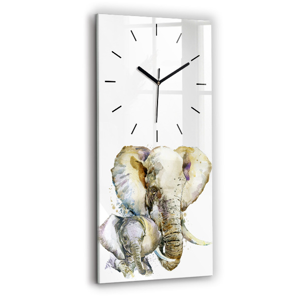 Orologio verticale Animali dipinti elefanti