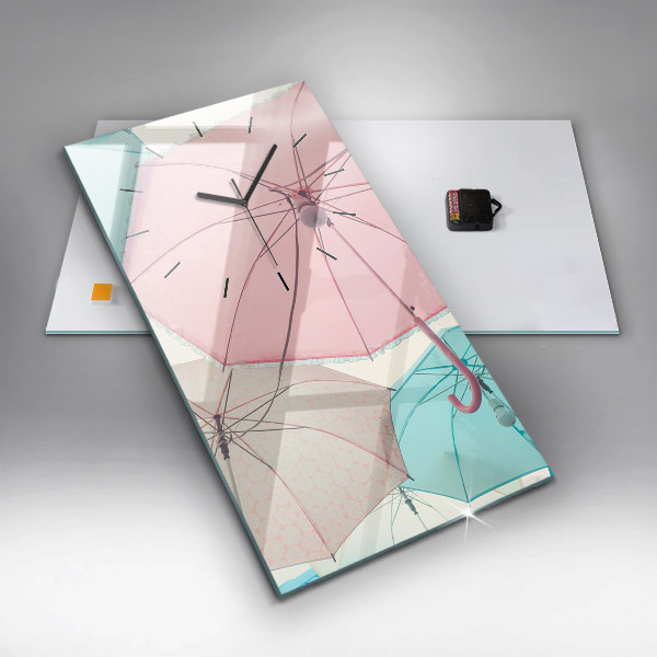 Orologio verticale Ombrelli pastello
