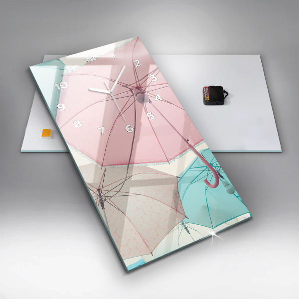 Orologio verticale Ombrelli pastello