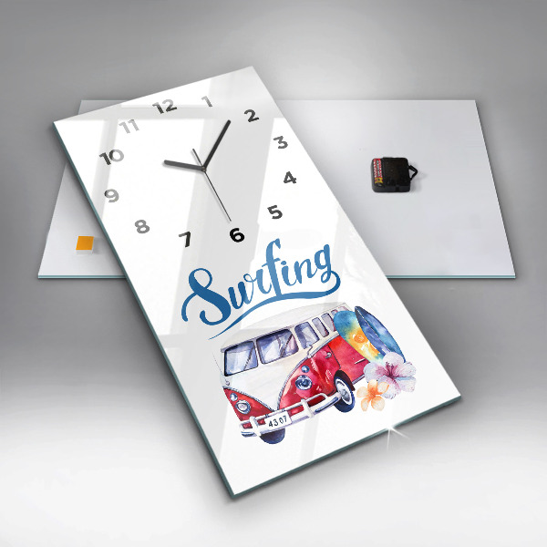 Orologio verticale Cartello auto e surf