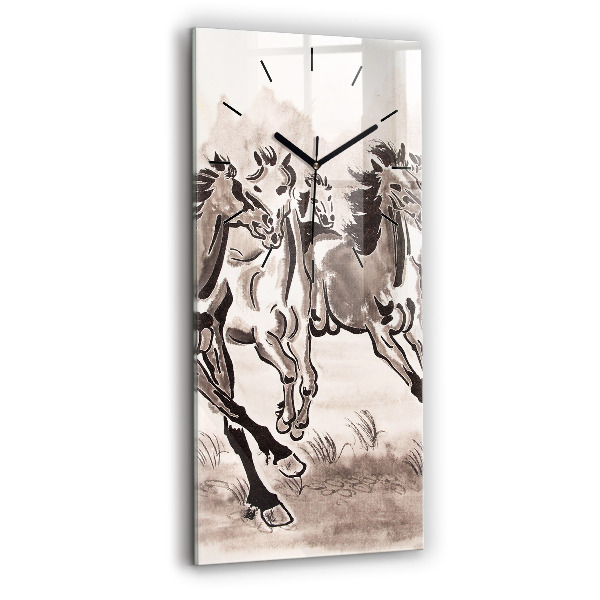Orologio verticale Cavalli al galoppo