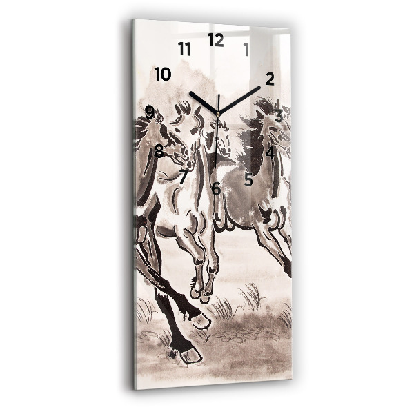 Orologio verticale Cavalli al galoppo