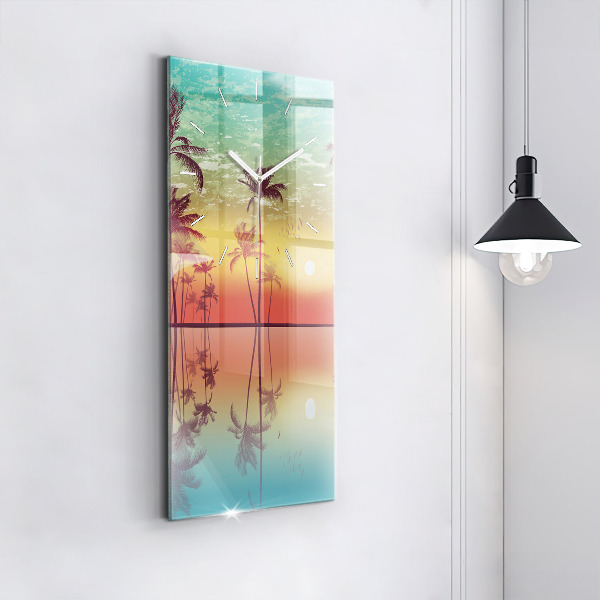 Orologio verticale Palme tropicali