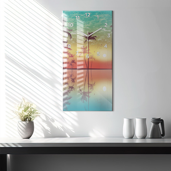 Orologio verticale Palme tropicali