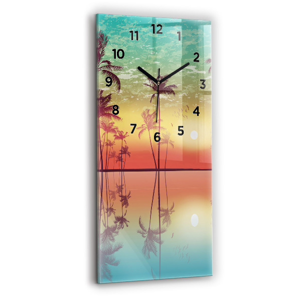 Orologio verticale Palme tropicali