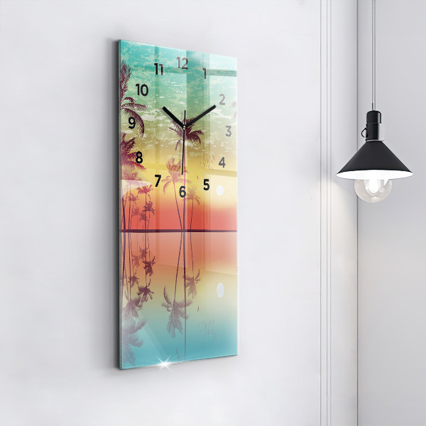 Orologio verticale Palme tropicali