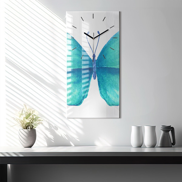 Orologio verticale Farfalla estiva turchese