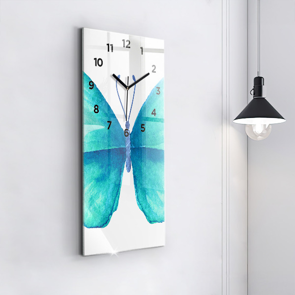 Orologio verticale Farfalla estiva turchese