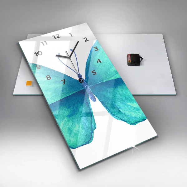 Orologio verticale Farfalla estiva turchese