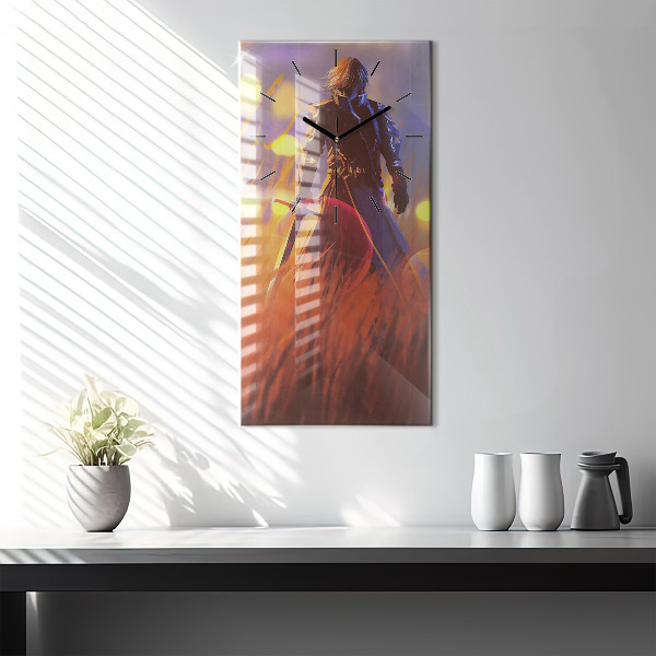 Orologio verticale Cavaliere con spada