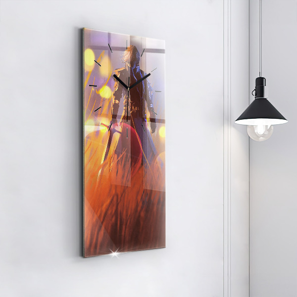 Orologio verticale Cavaliere con spada