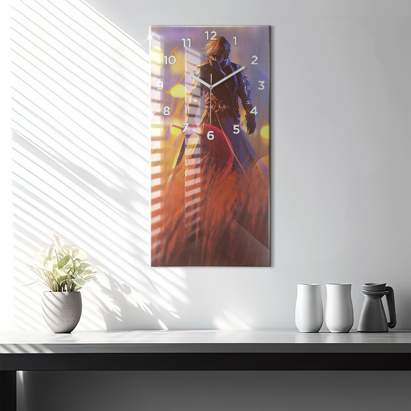 Orologio verticale Cavaliere con spada