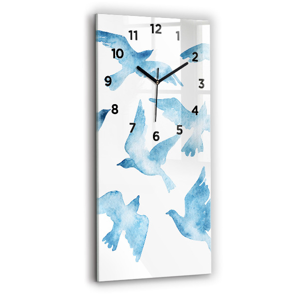 Orologio verticale Uccelli blu volanti