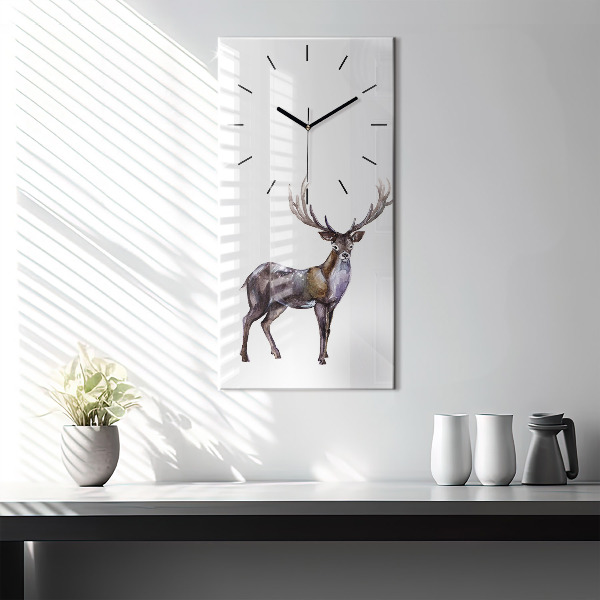 Orologio verticale Il cervo, il re della natura selvaggia