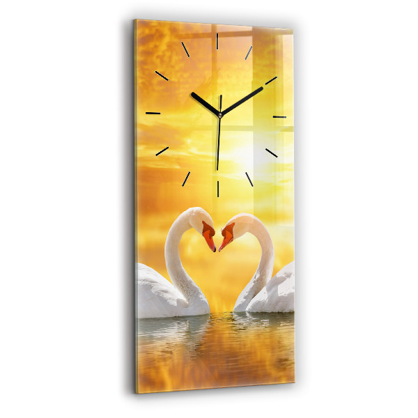Orologio verticale Cigni innamorati