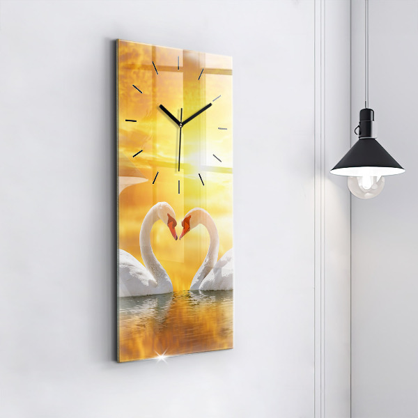 Orologio verticale Cigni innamorati