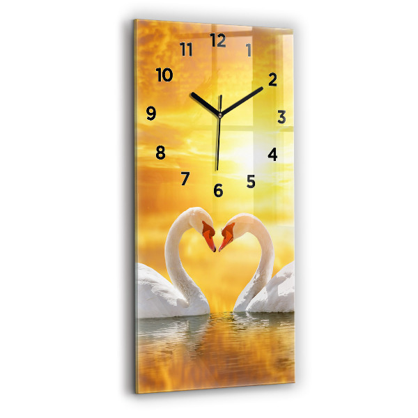Orologio verticale Cigni innamorati