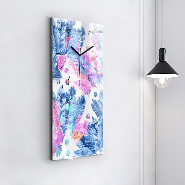 Orologio verticale Piume colorate
