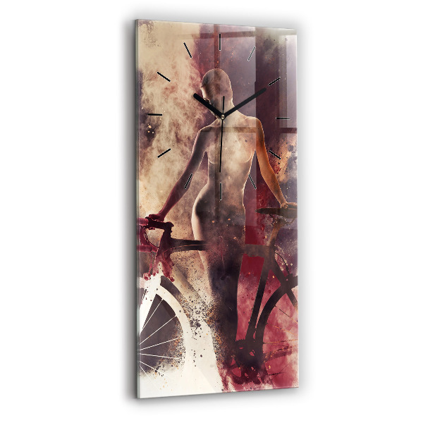 Orologio verticale Donna e bicicletta
