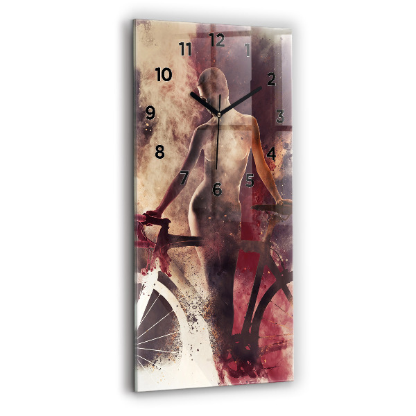 Orologio verticale Donna e bicicletta
