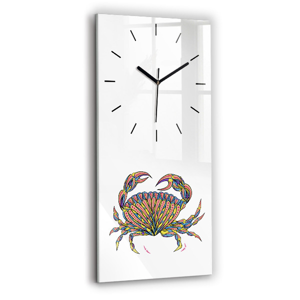 Orologio verticale in vetro Granchio etnico