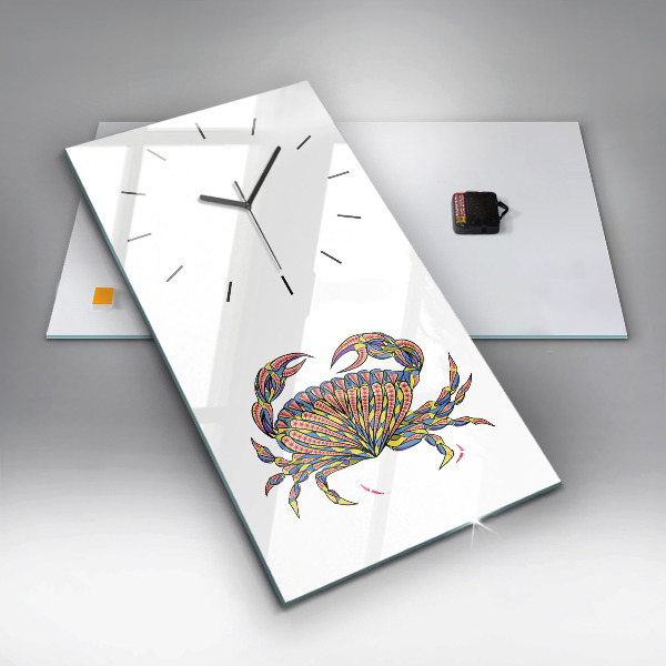 Orologio verticale in vetro Granchio etnico