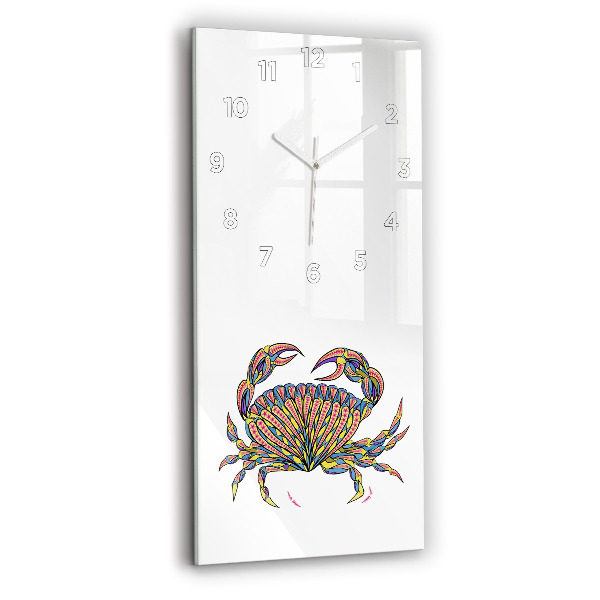 Orologio verticale in vetro Granchio etnico