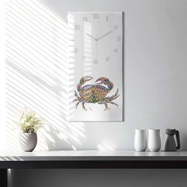 Orologio verticale in vetro Granchio etnico