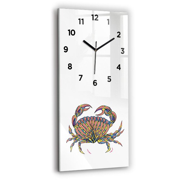 Orologio verticale in vetro Granchio etnico