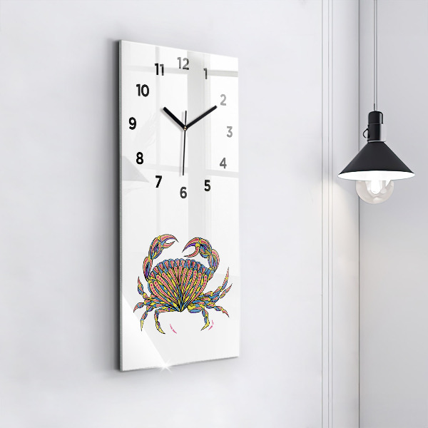 Orologio verticale in vetro Granchio etnico