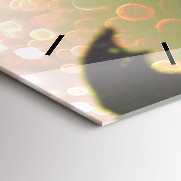 Orologio verticale in vetro Persone con ombrelli