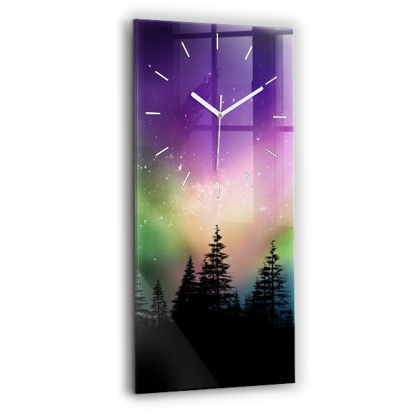 Orologio verticale in vetro aurora boreale