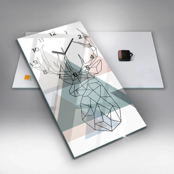 Orologio verticale in vetro Renna stile scandinavo
