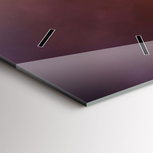 Orologio verticale in vetro Barca e tramonto