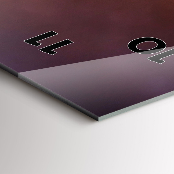 Orologio verticale in vetro Barca e tramonto