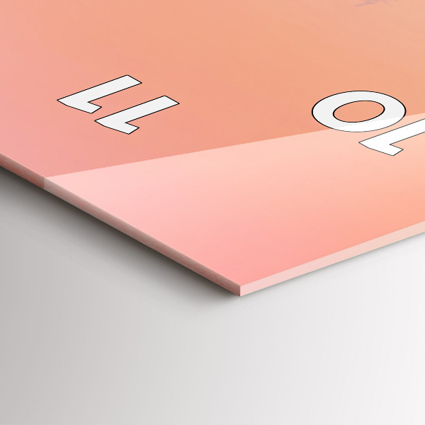 Orologio verticale in vetro Foresta nella nebbia