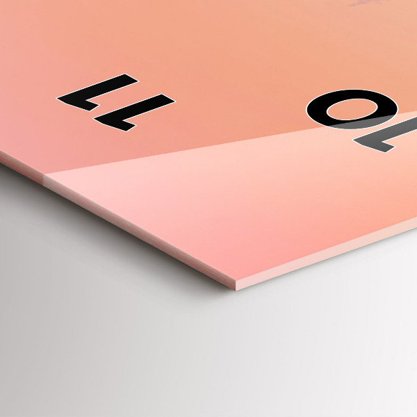 Orologio verticale in vetro Foresta nella nebbia