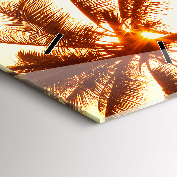 Orologio verticale in vetro Palme soleggiate