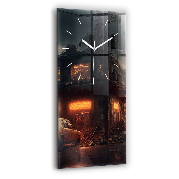Orologio verticale in vetro Edificio apocalittico