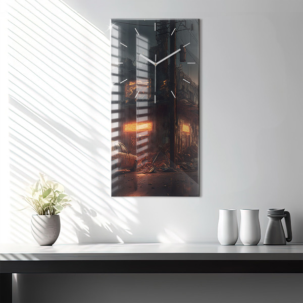 Orologio verticale in vetro Edificio apocalittico